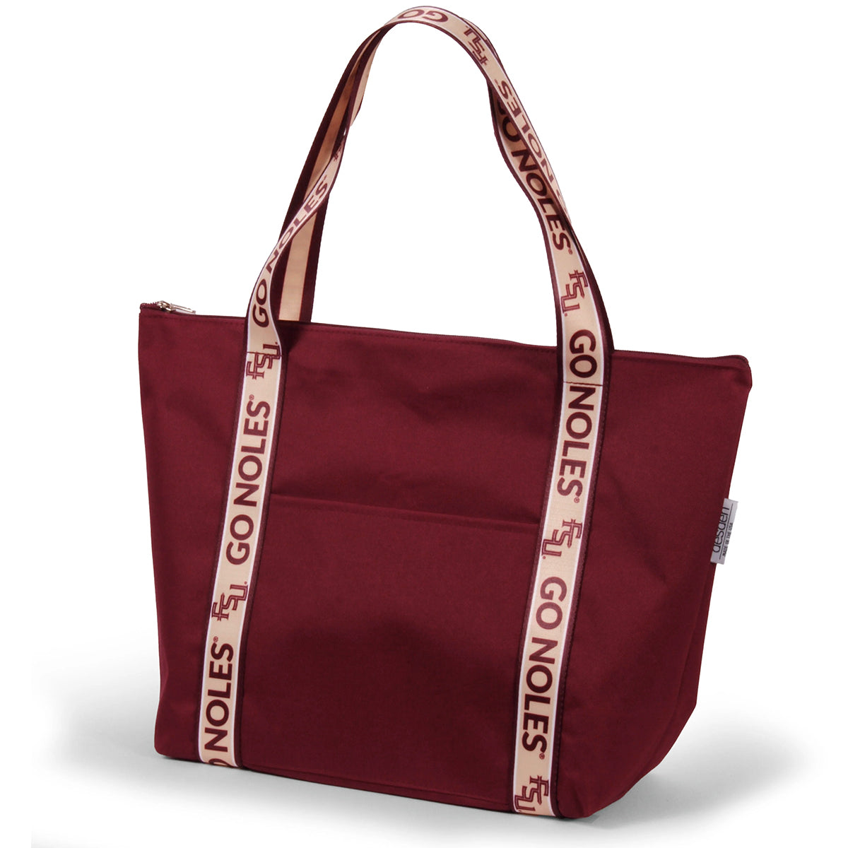 Desden Stacked FSU/Go Noles Strap Poly Canvas Tote Bag - Garnet