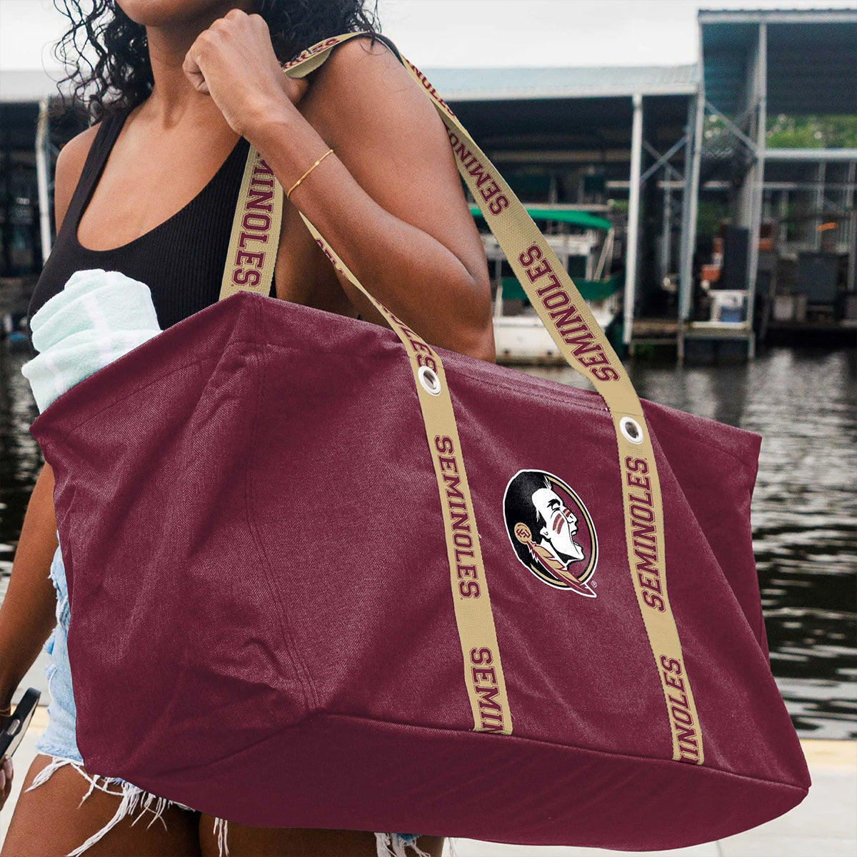 Logo Brands Seminole Logo Picnic Caddy - Garnet
