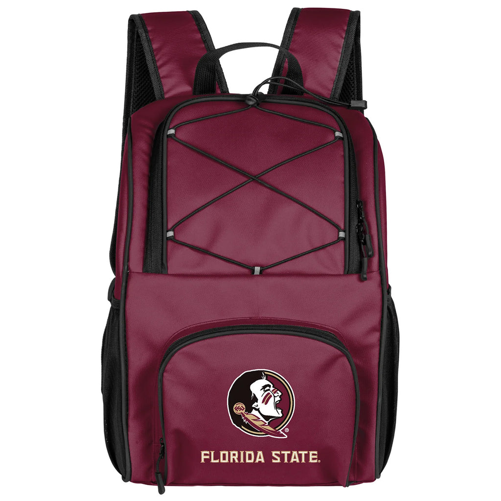 Logo Brands Seminole Logo/Florida State 24 Can Flex Backpack Cooler - Garnet
