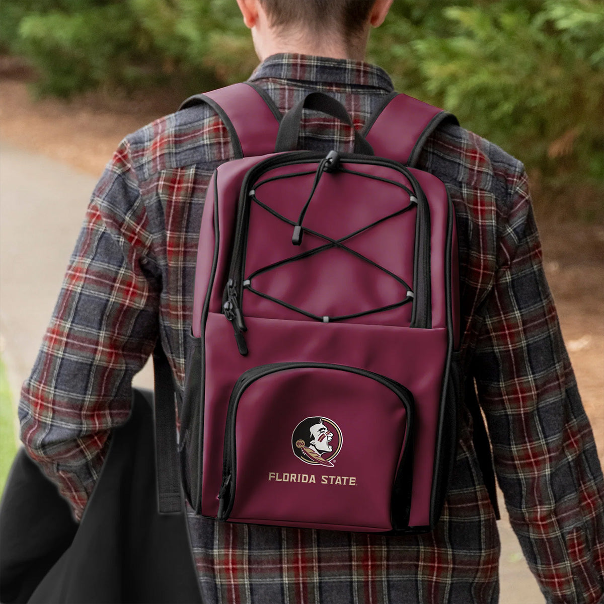 Logo Brands Seminole Logo/Florida State 24 Can Flex Backpack Cooler - Garnet