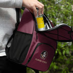 Logo Brands Seminole Logo/Florida State 24 Can Flex Backpack Cooler - Garnet
