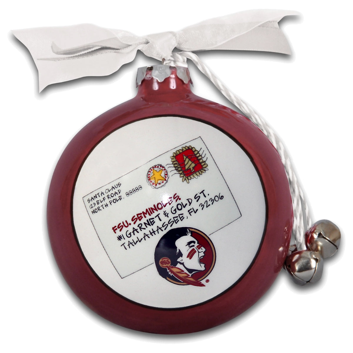Magnolia Lane Good Tidings Noles Design 3.5" Boxed Ornament - Garnet