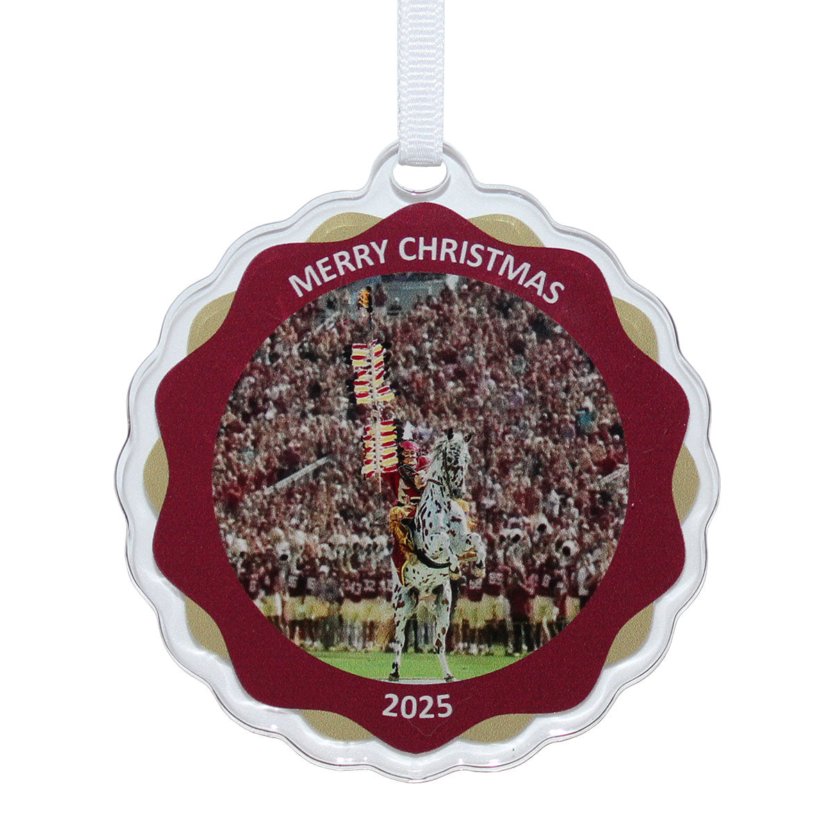 College Wall Art Osceola Planting Spear Merry Christmas 2025 Acrylic Ornament