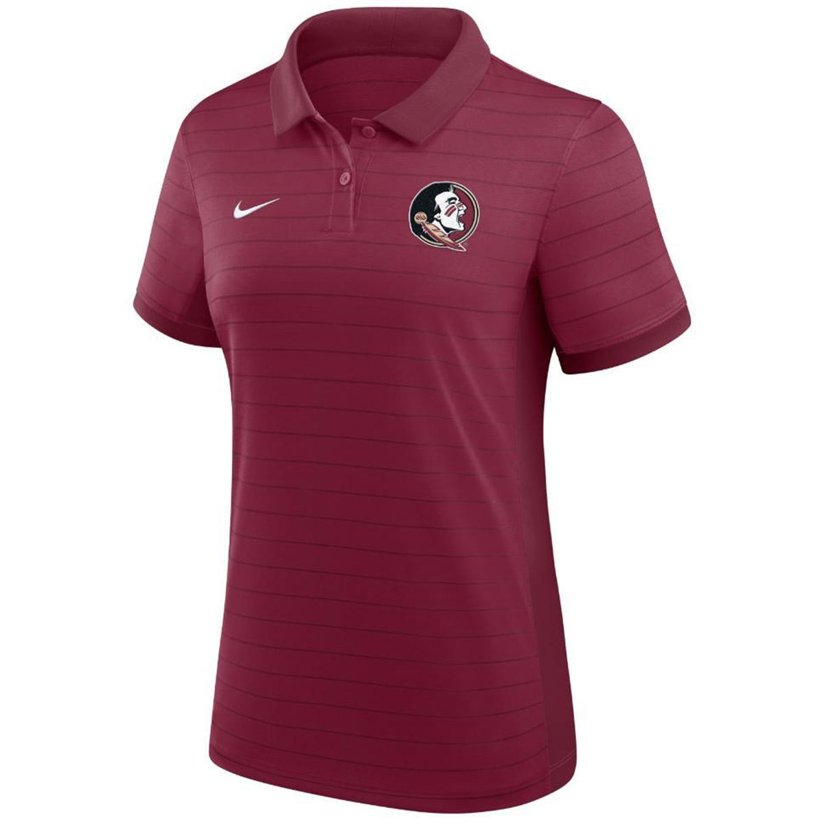 Nike Women's Seminole Logo Dri-fit Victory Stripe Polo - Garnet