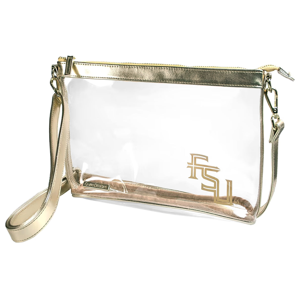 Capri Designs Stacked FSU Logo Large Clear Crossbody