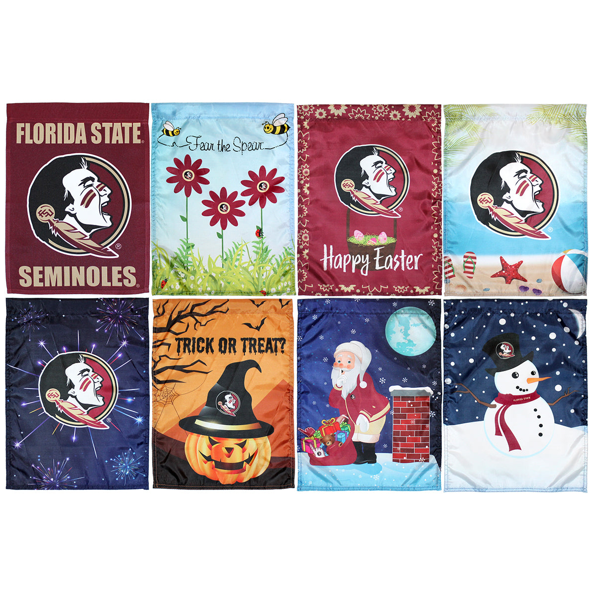 Sewing Concepts Florida State Seminoles Seasonal Garden Flag 8-pack