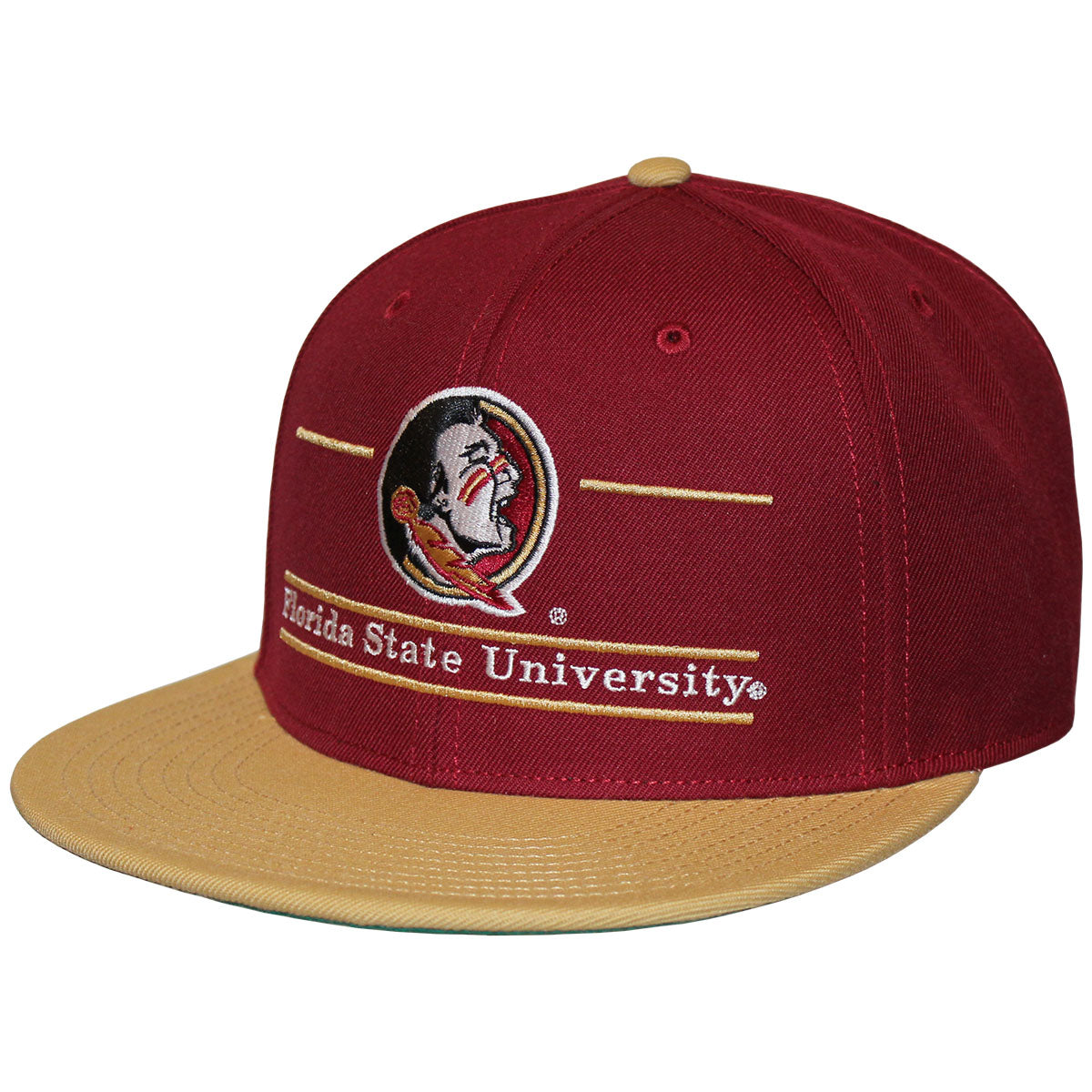 The Game Men's Seminole Logo/Florida State University Design Adjustable Snapback Cap - Garnet/Gold