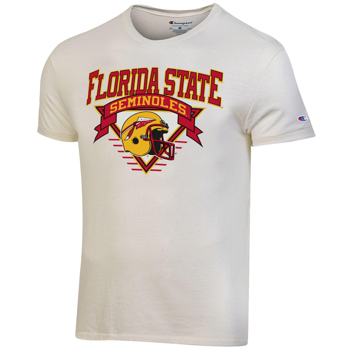Champion Men s Vault Florida State Seminoles Helmet Design Tri blend S Garnet Gold