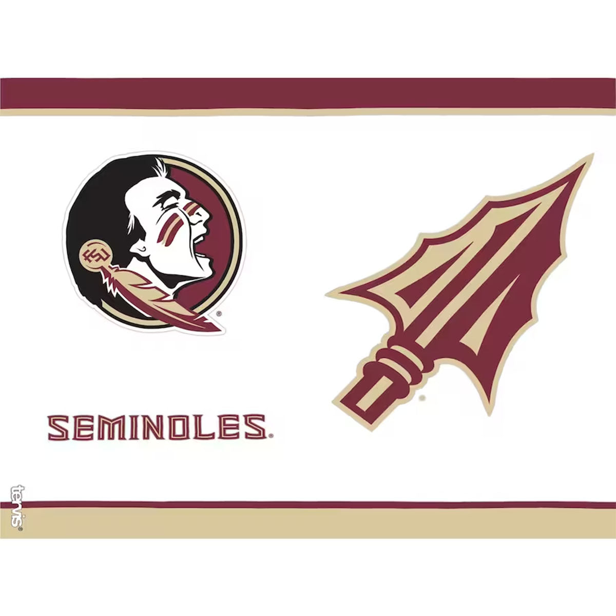 Tervis Seminole Logo Seminoles Arrowhead Design 24oz Insulated Tumbler