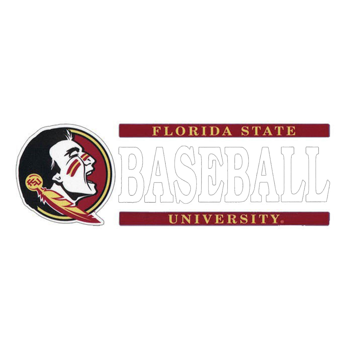 SDS Florida State University Baseball Bar Decal