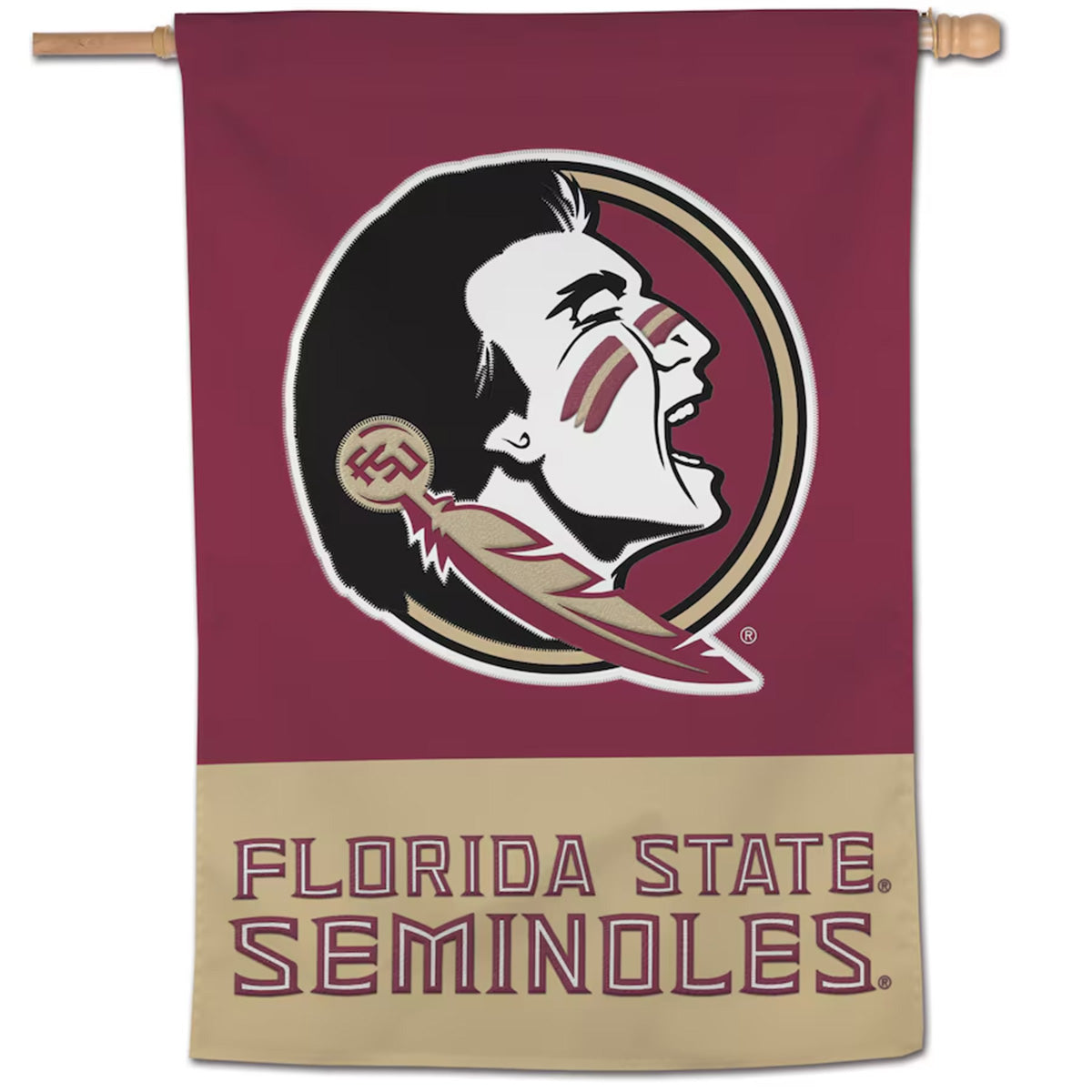 Wincraft Seminole Logo/Florida State Seminoles 28 x 40 2-Sided Vertical Flag - Garnet/Gold