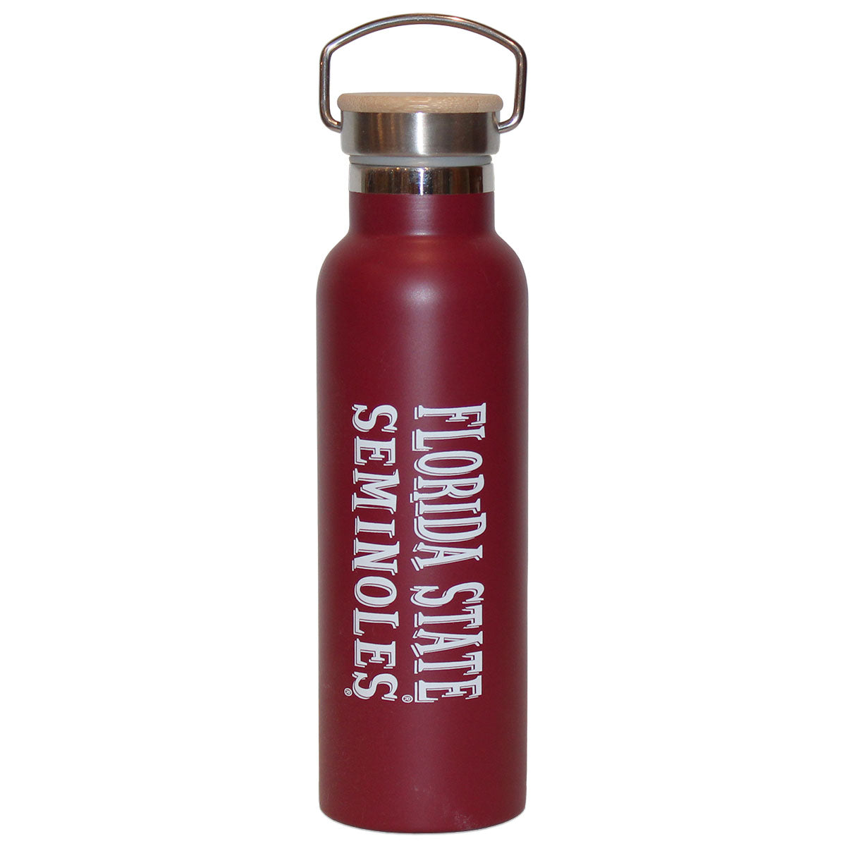 Spirit Products Florida State Seminoles 21oz Stainless Steel Bamboo Lid Sport Bottle - Garnet