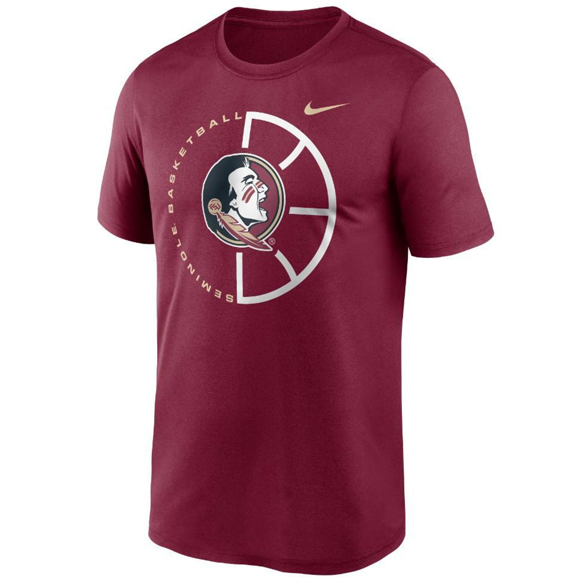 Nike Men's Seminole Basketball/Seminole Logo Design Short Sleeve