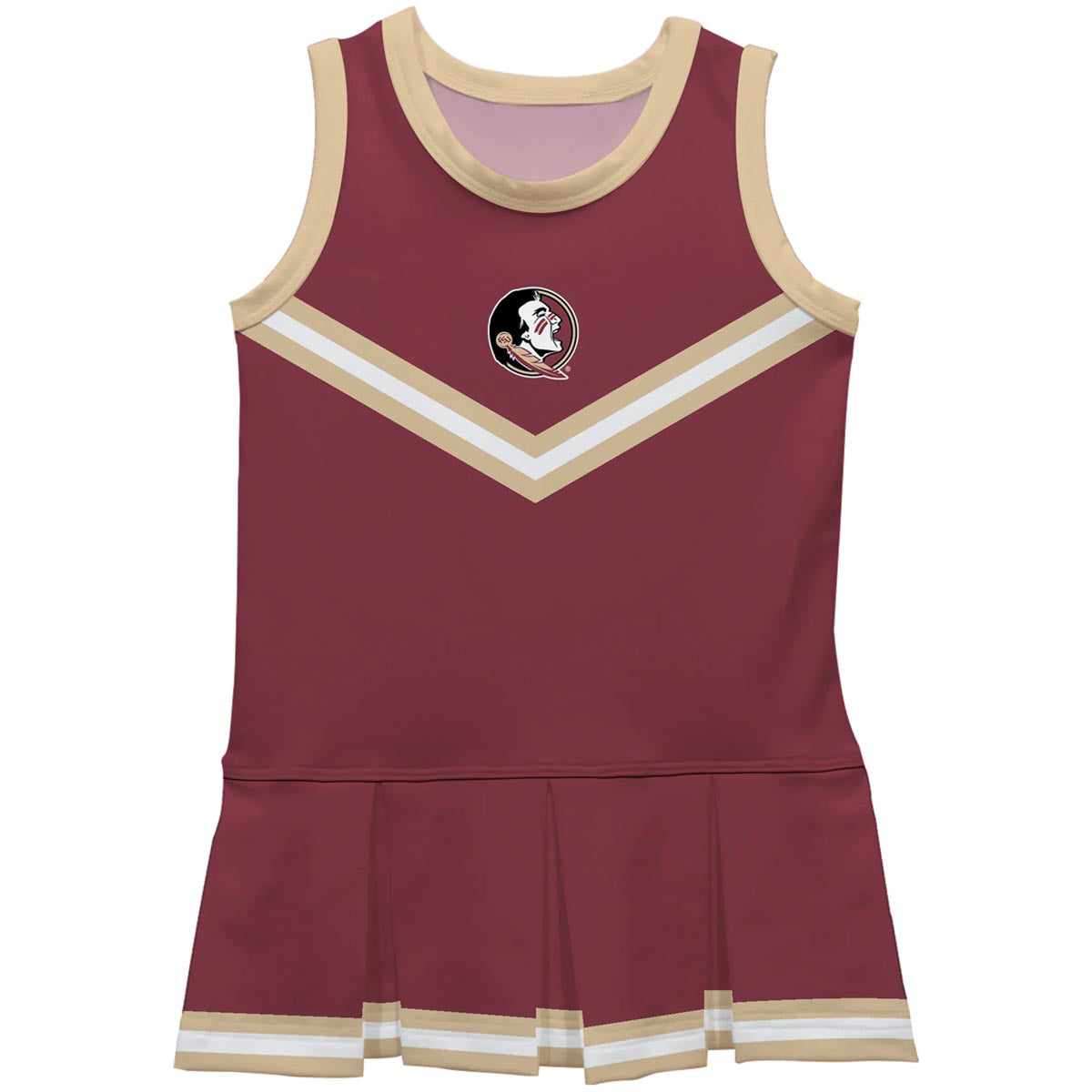 Vive La Fete Toddler Seminole Logo Cheer Dress - Garnet