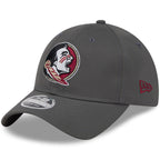 New Era Men's Seminole Logo Adjustable 920SS Ripstop Hat - Graphite