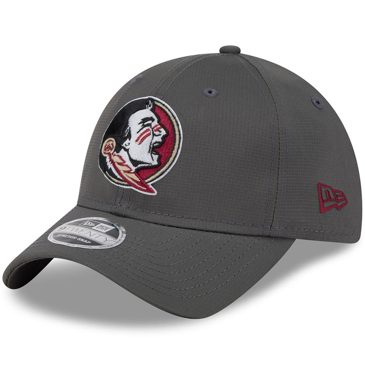 New Era Men's Seminole Logo Adjustable 920SS Ripstop Hat - Graphite