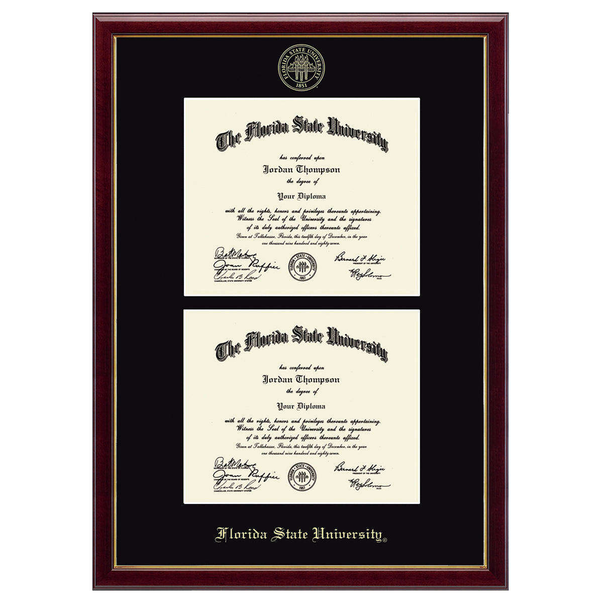 Church Hill Classics Embossed Double Diploma Frame - Galleria