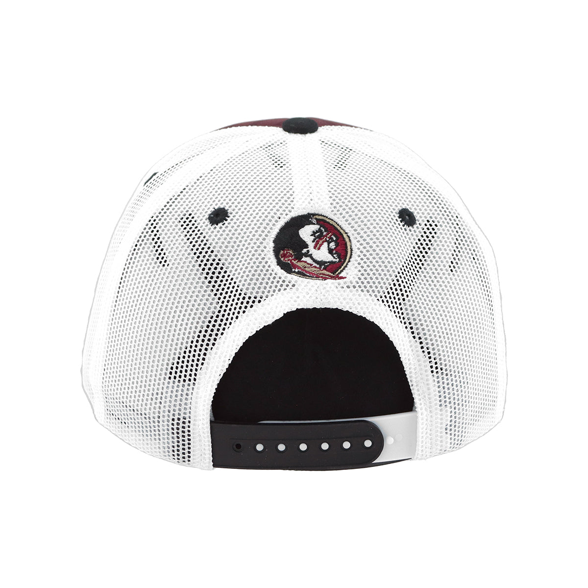 Zephyr Unconquered Silhouette/Florida State Seminoles Adjustable Foam Trucker Cap - Black/White