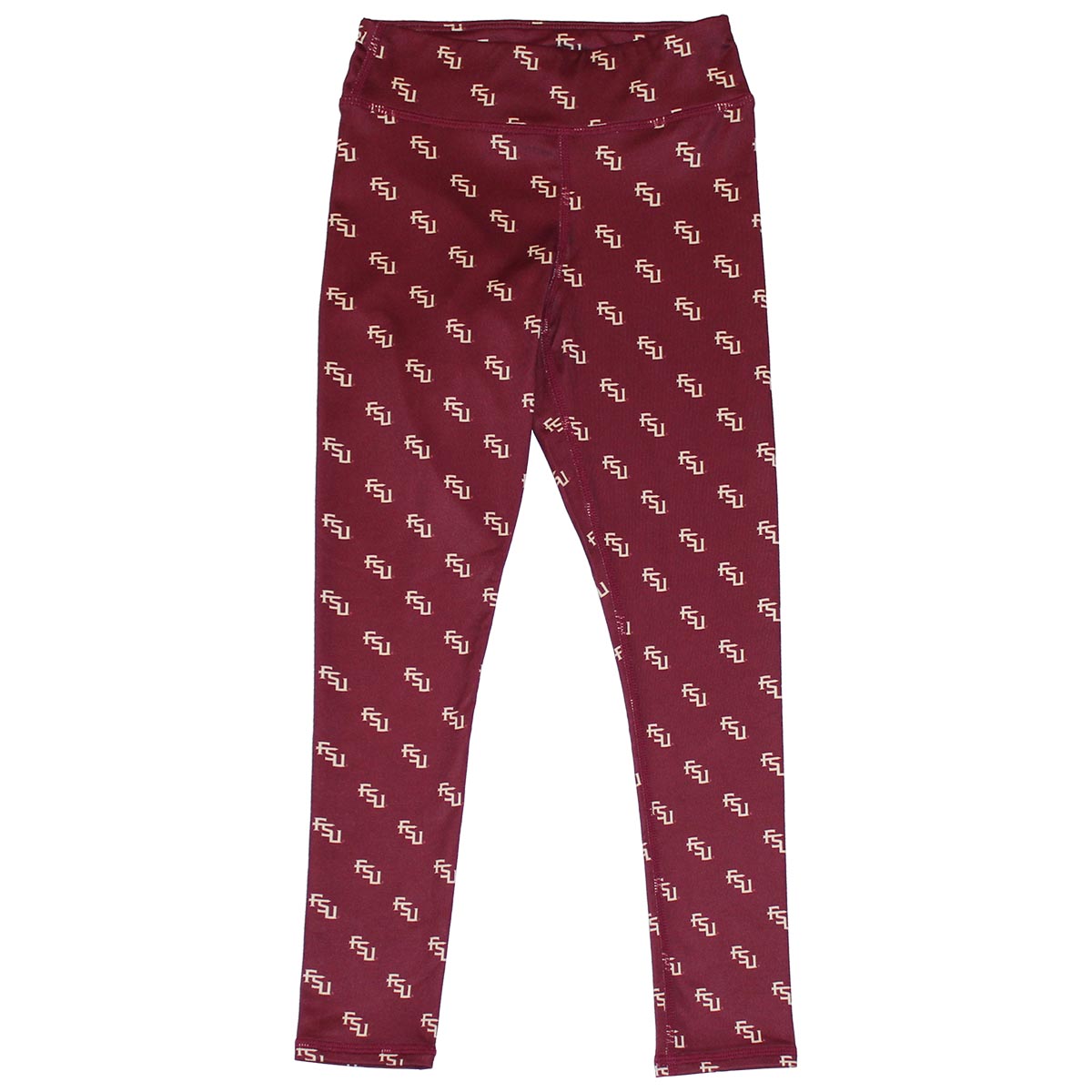 ZooZatz Youth Girl's Stacked FSU AOP Leggings - Garnet