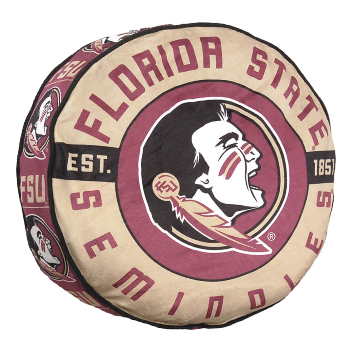 Northwest Seminole Logo/Florida State Seminoles Design 15" Travel to Go Cloud Pillow - Garnet/Gold