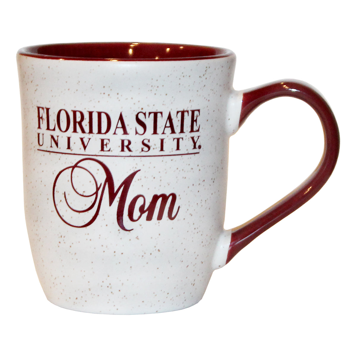 RFSJ Florida State University Mom 16oz Granite Ceramic Mug - White/Garnet