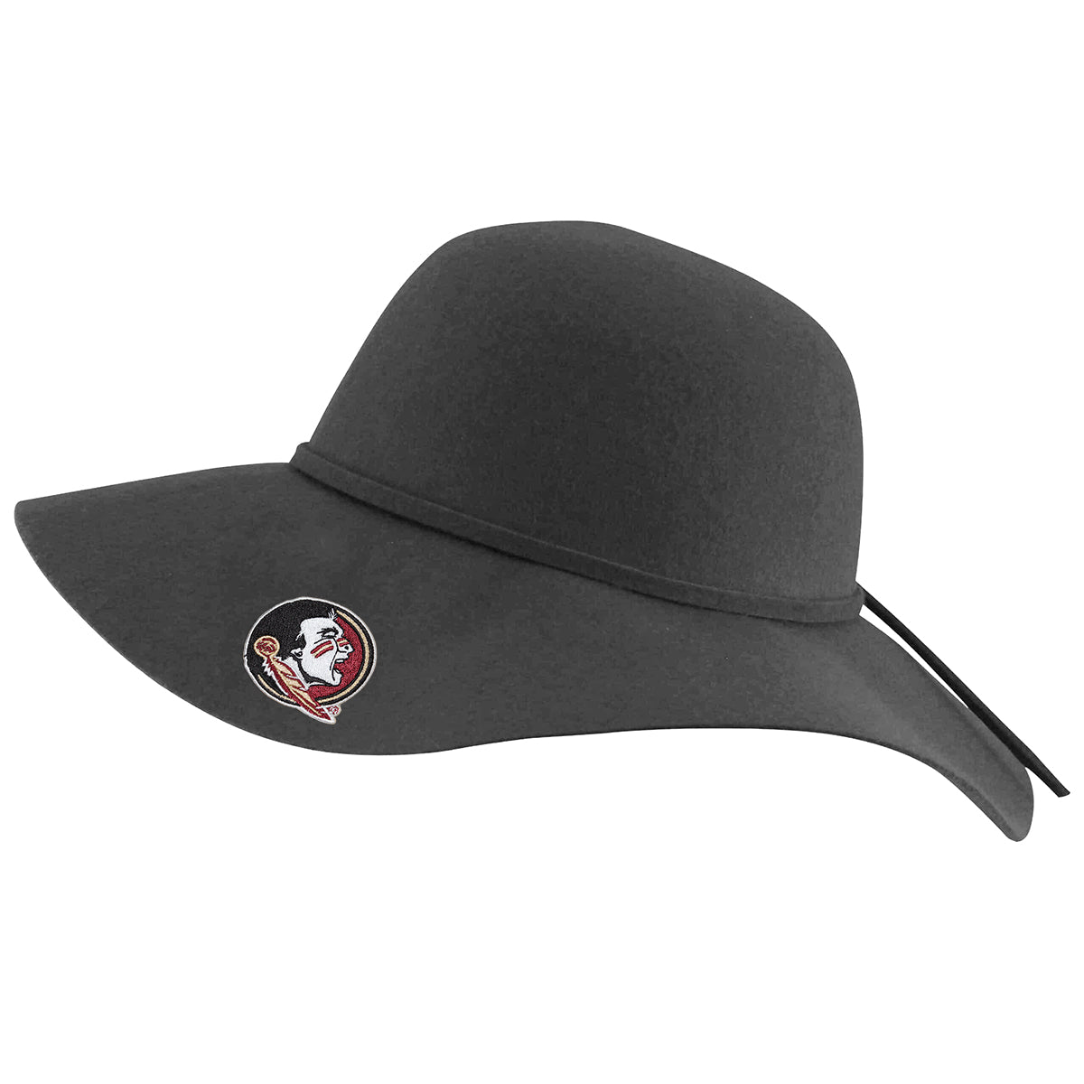 Logofit Women's Seminole Logo Floppy Brim Wool Hat - Charcoal