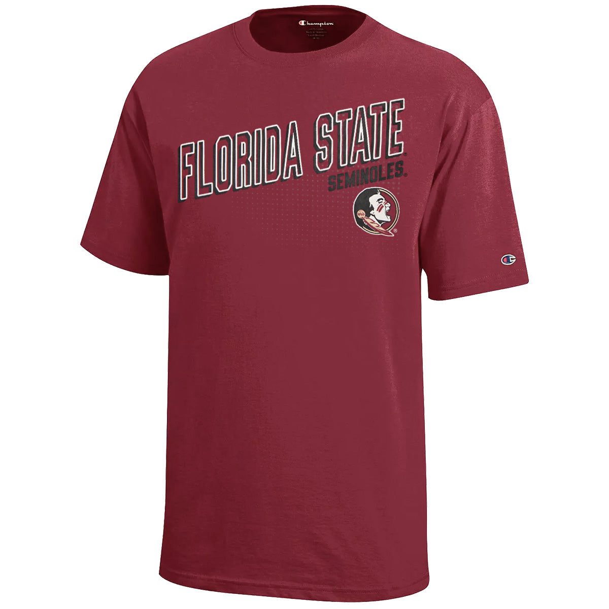 Champion Youth Florida State Seminoles/Seminole Logo Design Short Sleeve T-shirt - Garnet