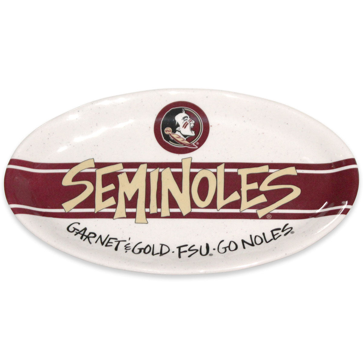 Magnolia Lane Seminole Logo/Seminoles Design Melamine Oval Platter