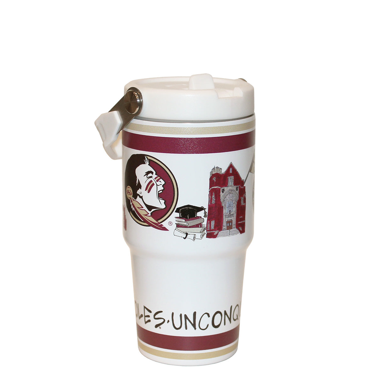 Magnolia Lane FSU Seminoles Unconquered Multi Logo Design 20oz Tumbler