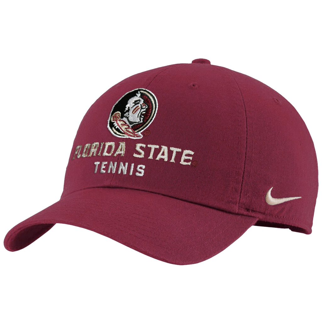 Nike Men's Seminole Logo/Florida State Tennis Adjustable Club Cap - Garnet