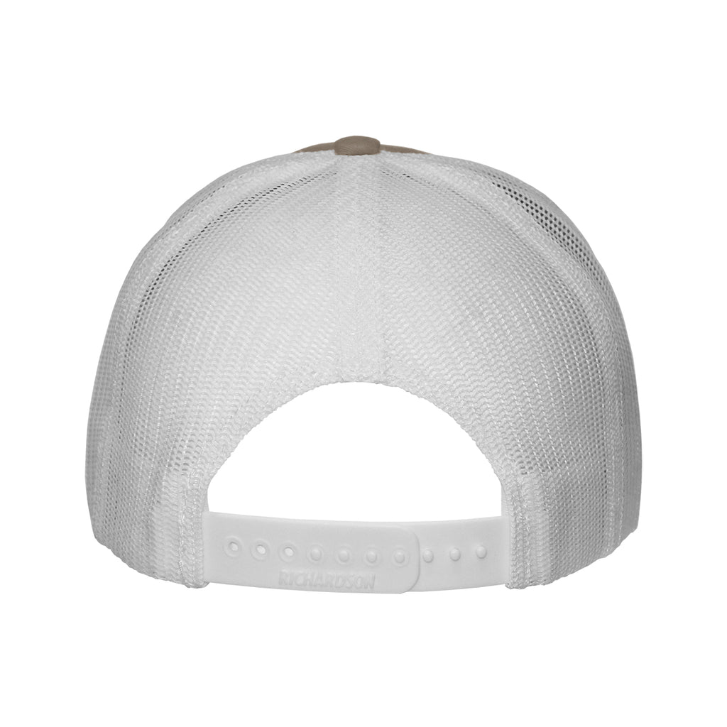 Uscape Men's Arrowhead Logo Adjustable Richardson 112 Trucker Cap - Khaki/White