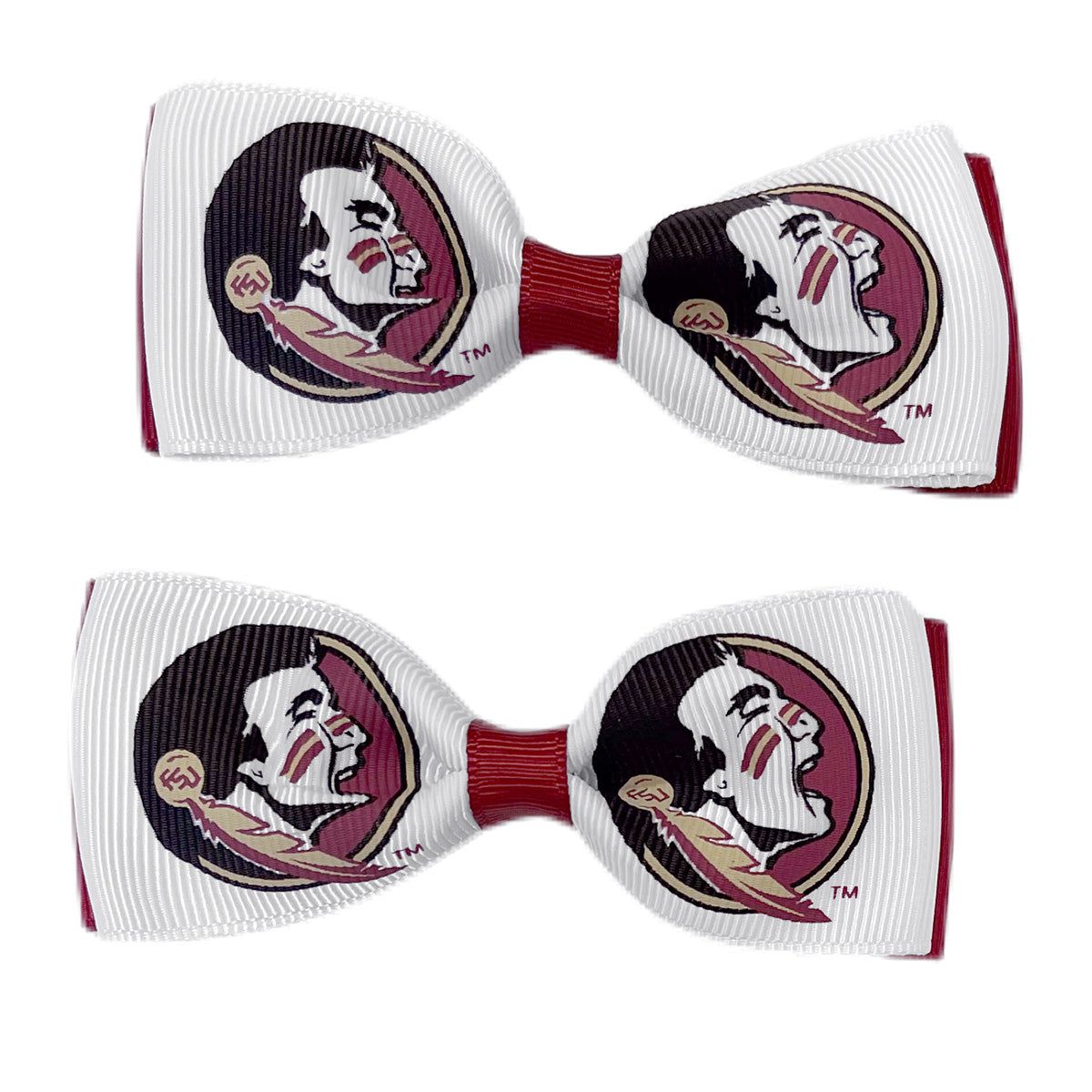 USA Bows Seminole Logo 2" Barrette Bows