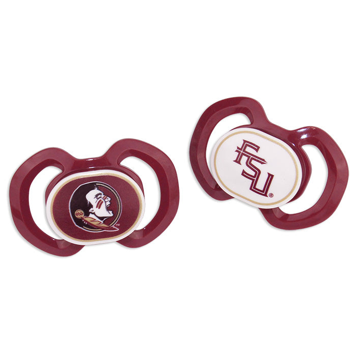 Masterpieces 2PK Pacifiers with Seminole Head, Stacked FSU