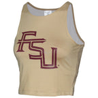 ZooZatz's Women's Stacked FSU Crop Tank - Gold