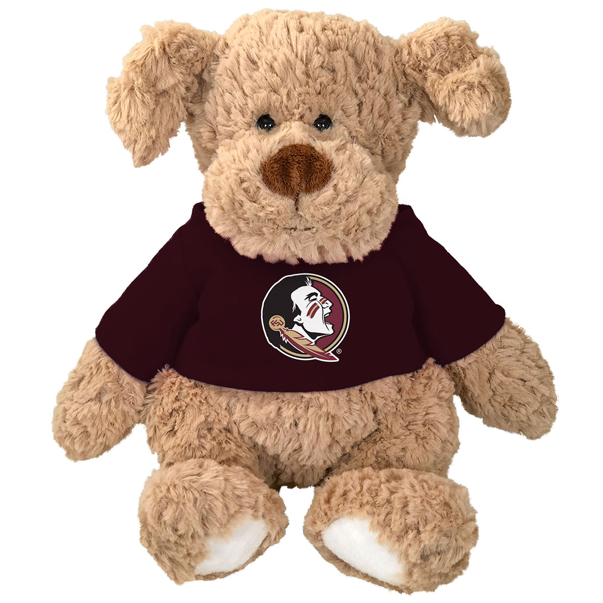 Mascot Factory Plush Dog with Seminole Head T-shirt
