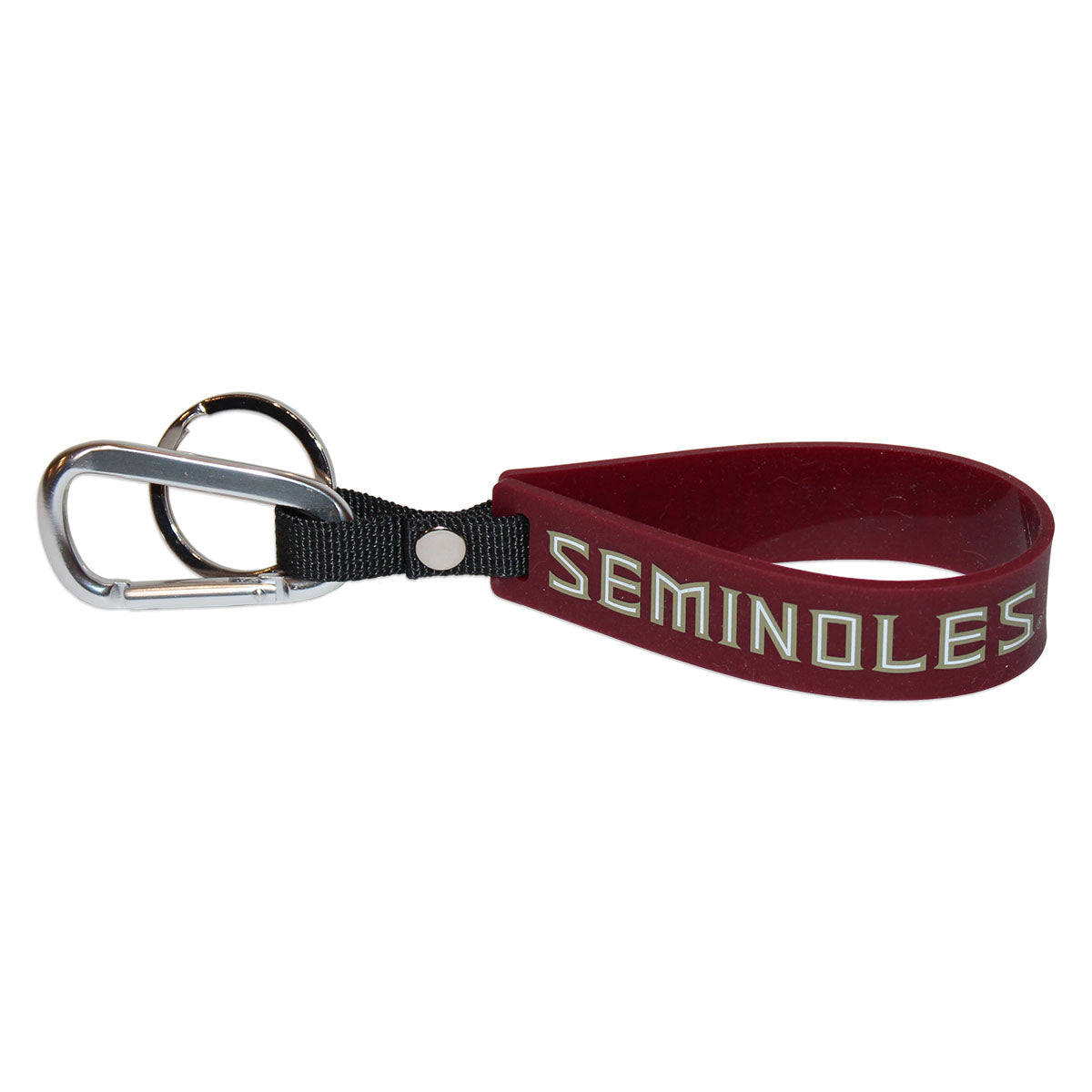 Jardine Seminoles Silicone Carabiner Keychain - Garnet