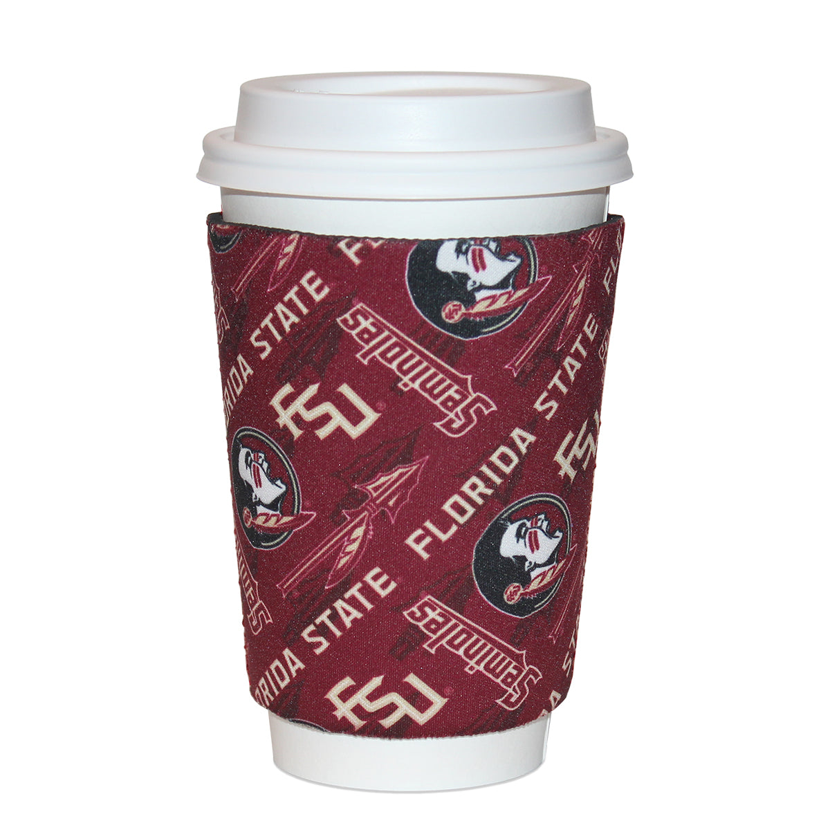 Sewing Concepts Seminole Logo/Stacked FSU Design Coffee Sleeve - Garnet