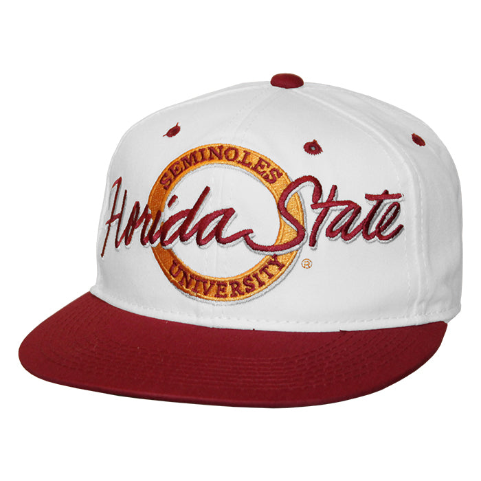 The Game Florida State Vintage Logo Snapback Cap - White/Garnet