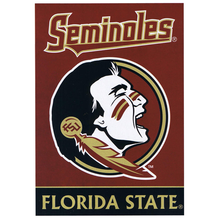 Seminoles/Seminole Logo 2-Sided 28x40 Banner