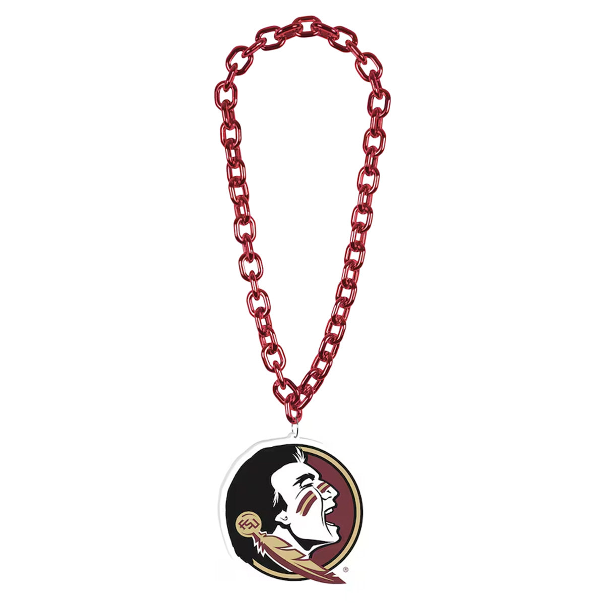 Wincraft Seminole Logo Big Chain Fan Necklace