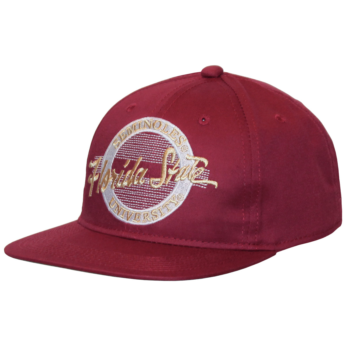 The Game Vault Florida State Circle Design Snap Back Cap - Garnet