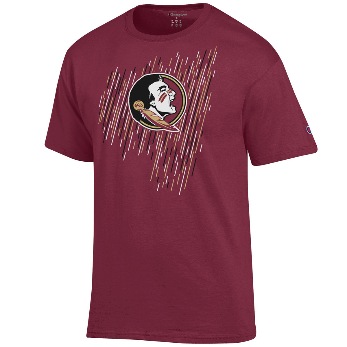 Champion Men's Seminole Logo Design Short Sleeve T-shirt - Garnet