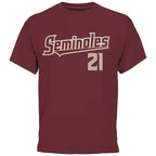Retro Brand Adult/Unisex Seminoles Carson Montgomery #21 Short Sleeve T-shirt