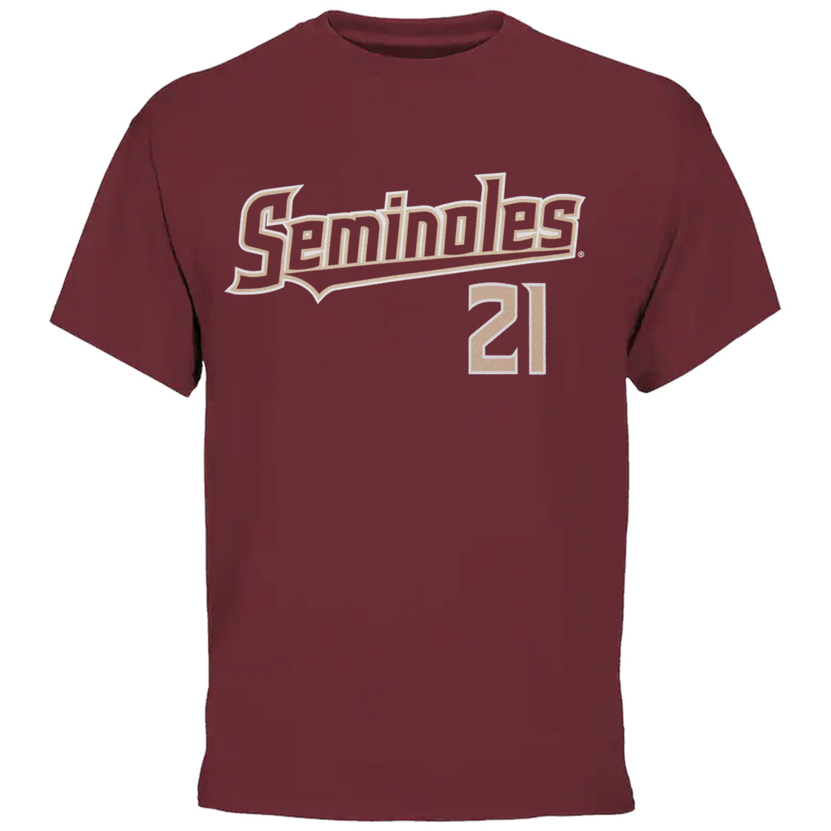 Retro Brand Adult/Unisex Seminoles Carson Montgomery #21 Short Sleeve T-shirt
