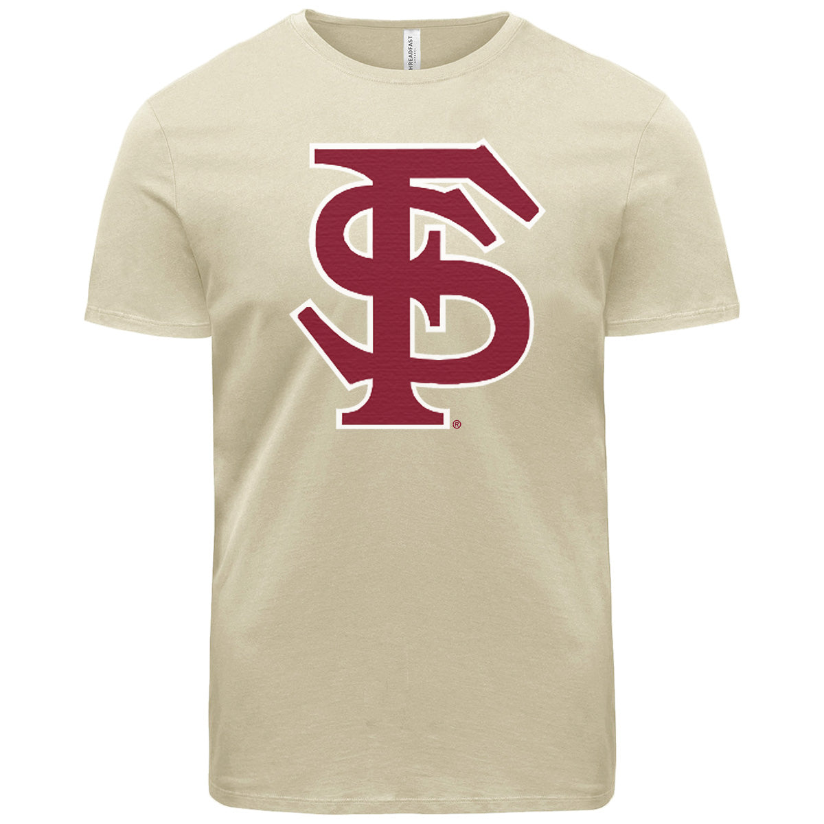 Ragz Adult/Unisex Interlocking FS Short Sleeve T-shirt - Sand