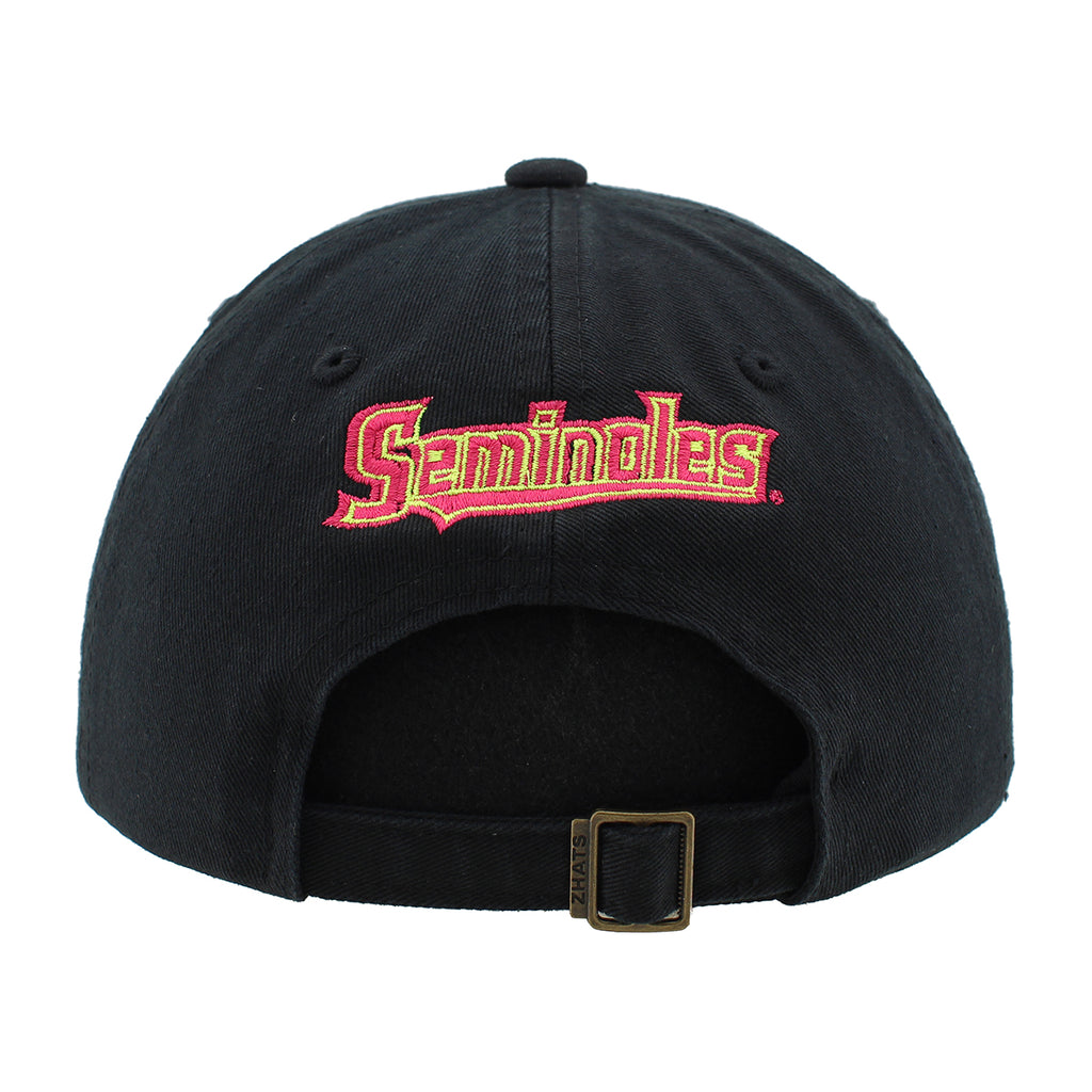 Zephyr Interlocking FS/Seminoles Adjustable Hat - Black