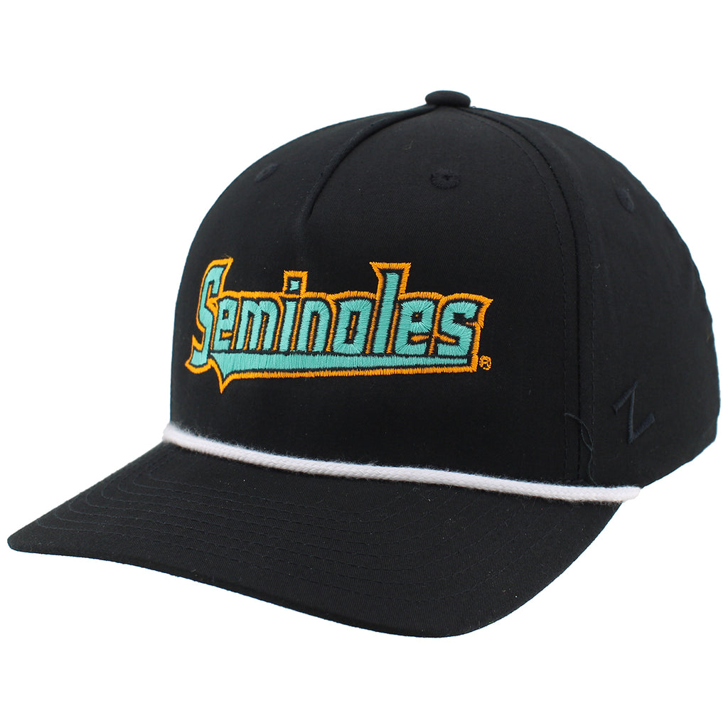 Zephyr Seminoles/Interlocking FS Adjustable Snap Back - Black