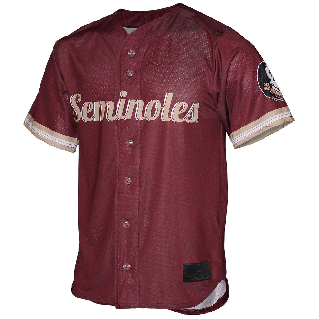 Prosphere Men's Myles Bailey #12 Full Button Baseball Jersey - Garnet