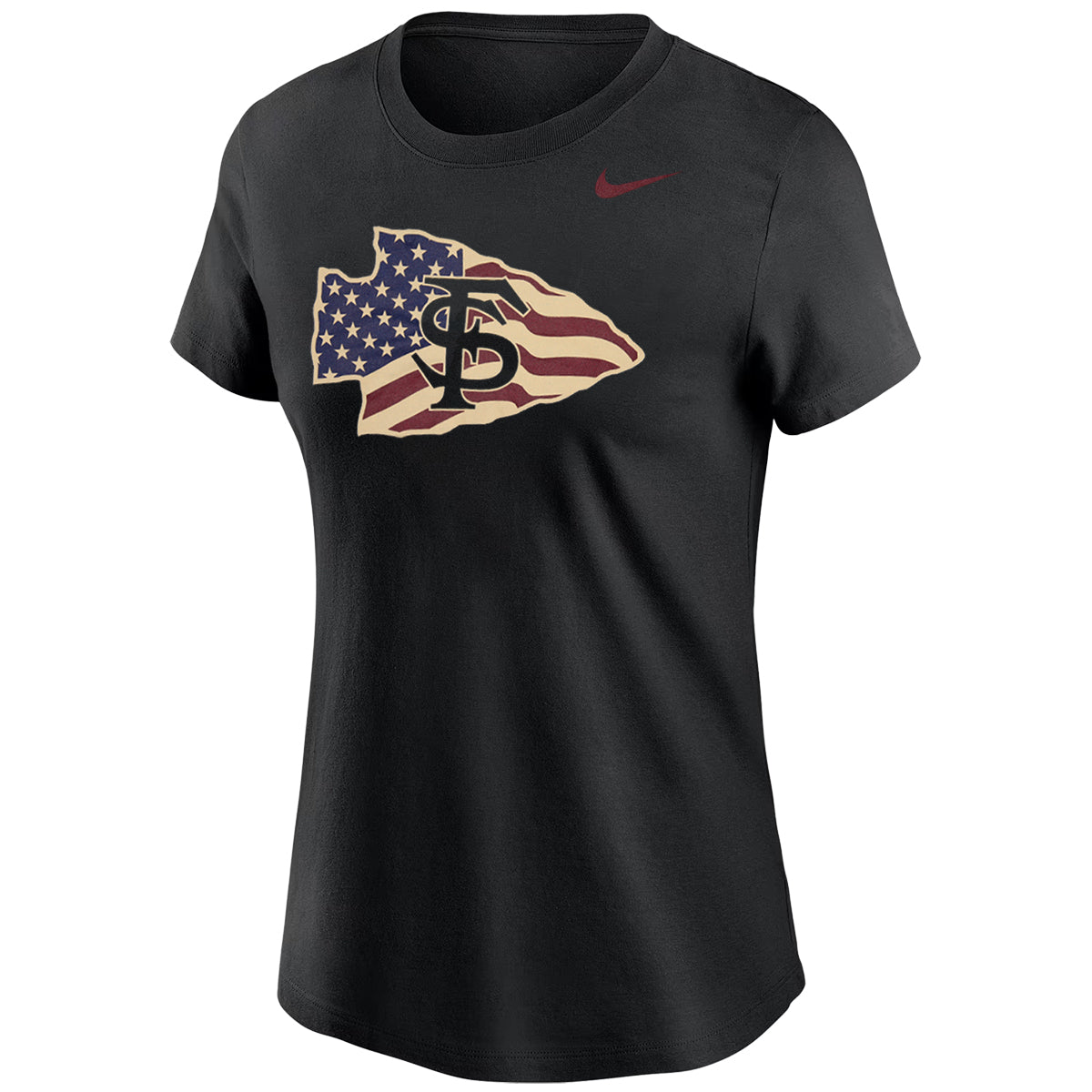 Nike Women's Veteran's Alliance Arrowhead Short Sleeve T-shirt - Black