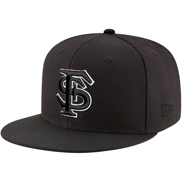 New Era Interlocking FS Black/White Logo 950 Flat Bill Snapback
